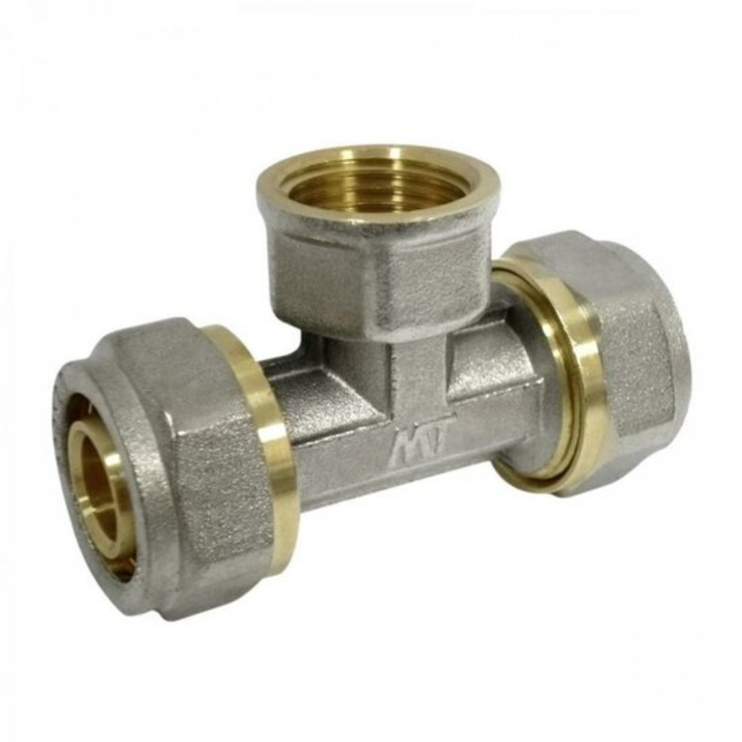 Female Tee Compression Multilayer Fitting